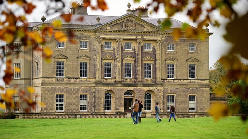 Family by Castle Ward in Autumn